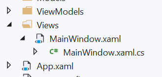 Code-behind in Visual Studio