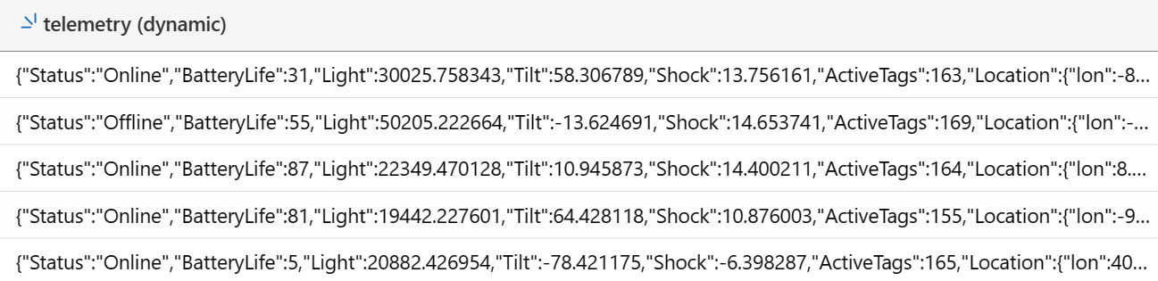 JSON in Dynamic Column