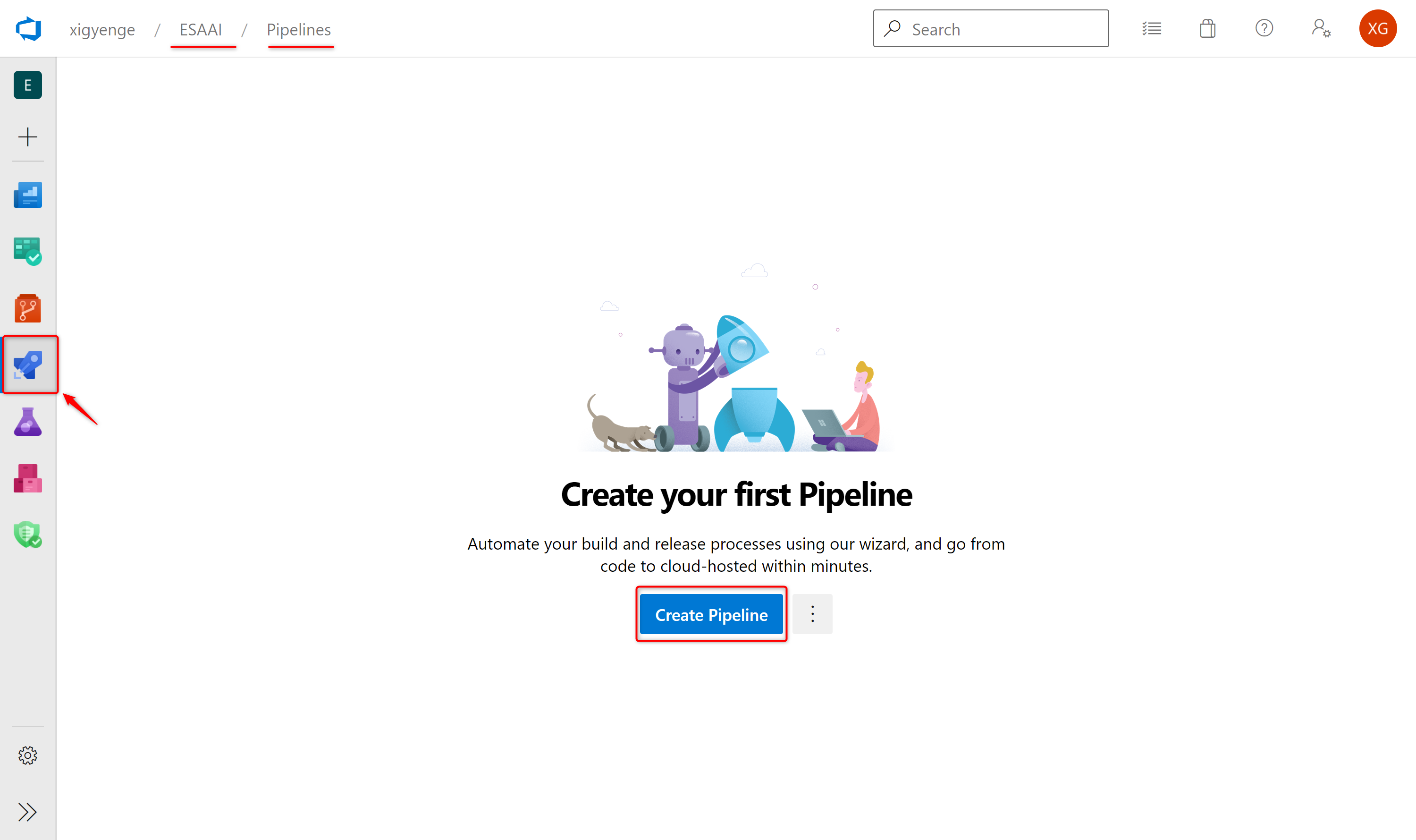 Create Pipeline in DevOps