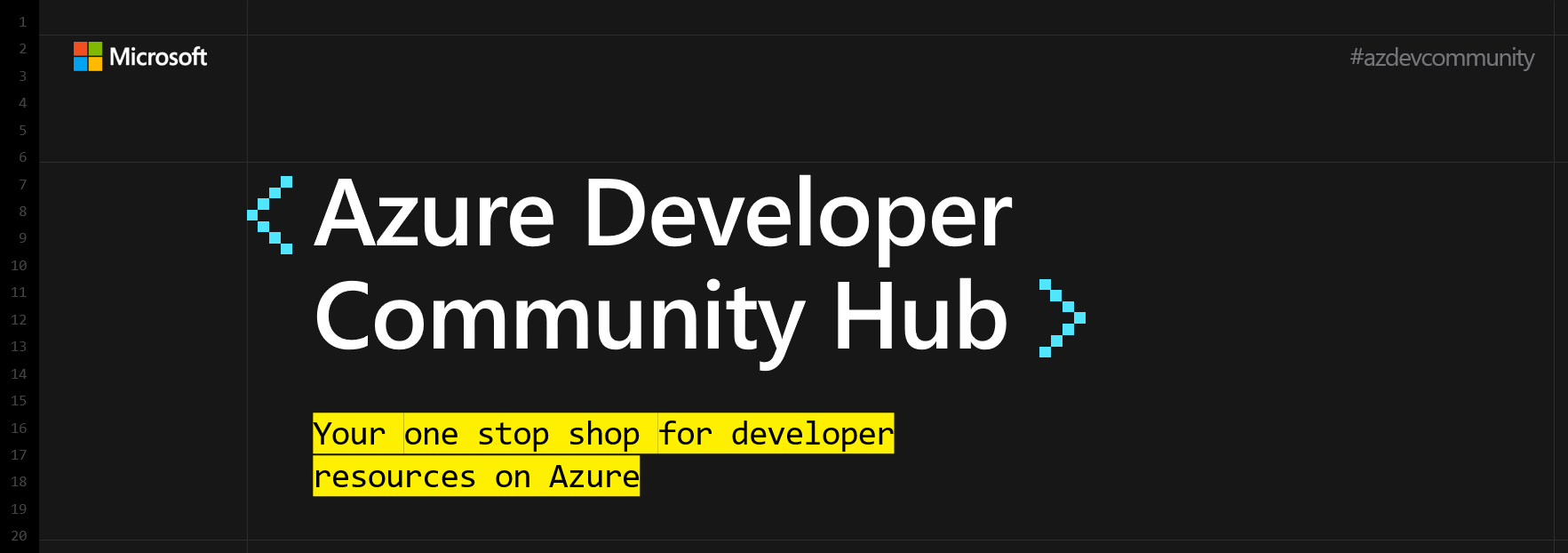 Azure Developer Community Hub Banner