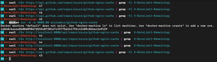 Rate limiting example