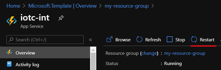 Restart Function App