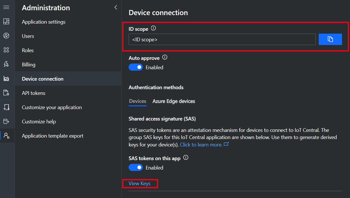 ID Scope and key