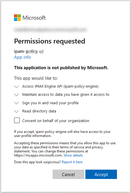 Permissions Requested