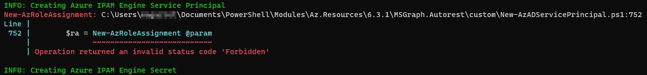 New-AzRoleAssignment Failure