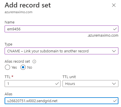 Azure DNS set up