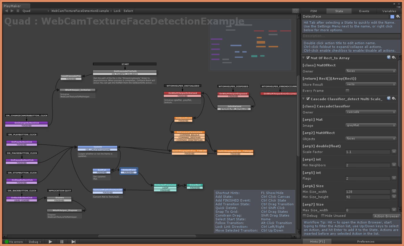 WebCamTextureFaceDetectionExampleActions.png