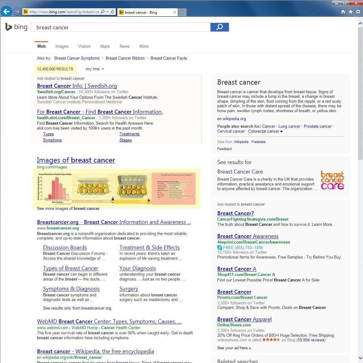 Example screenshot of search filtered for family-friendly audience