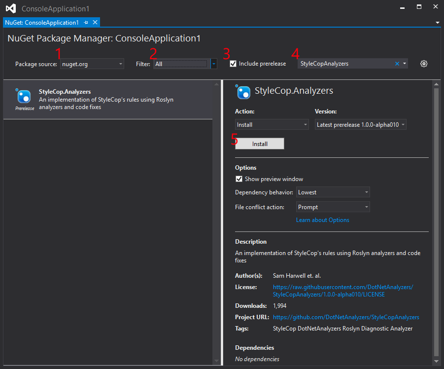 stylecop analyzers-via-nuget