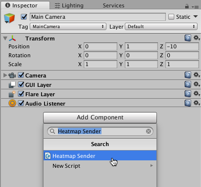 Add HeatmapSender component