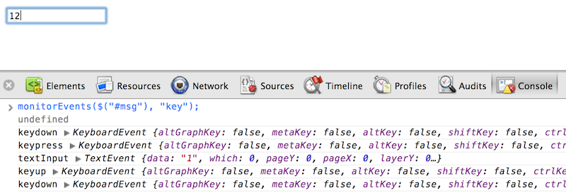 Monitoring key events