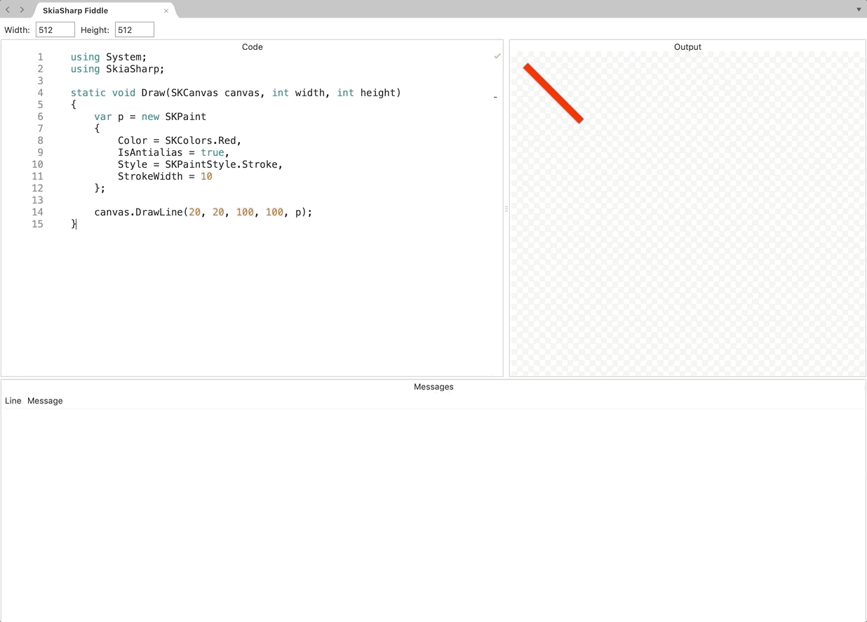 SkiaSharp Fiddle