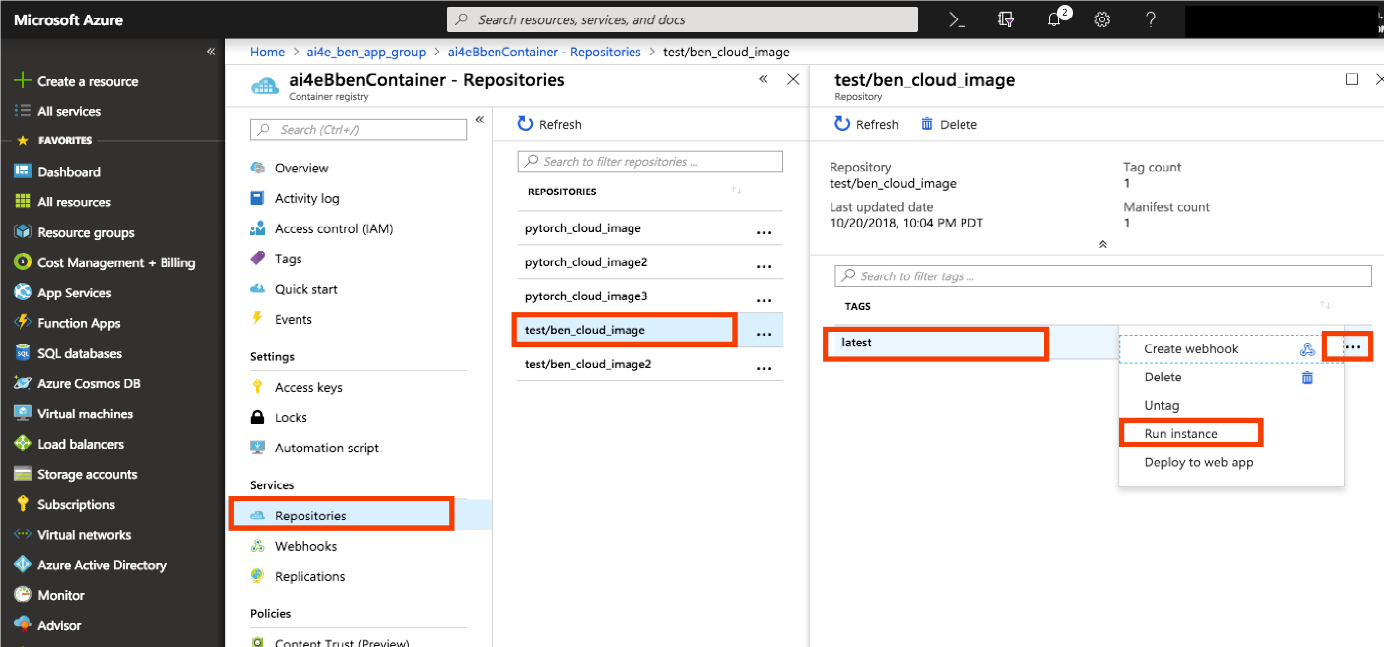 Running Azure Container Instance