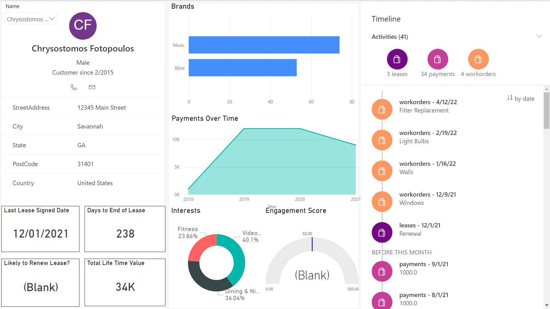 Power BI Customer 360 Sample 