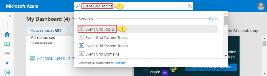 Event Grid search