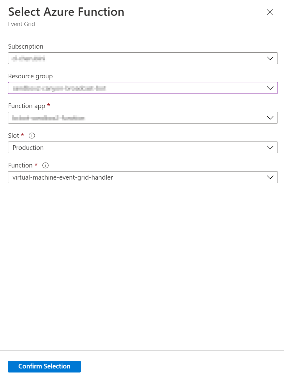 Event grid select_azure_function