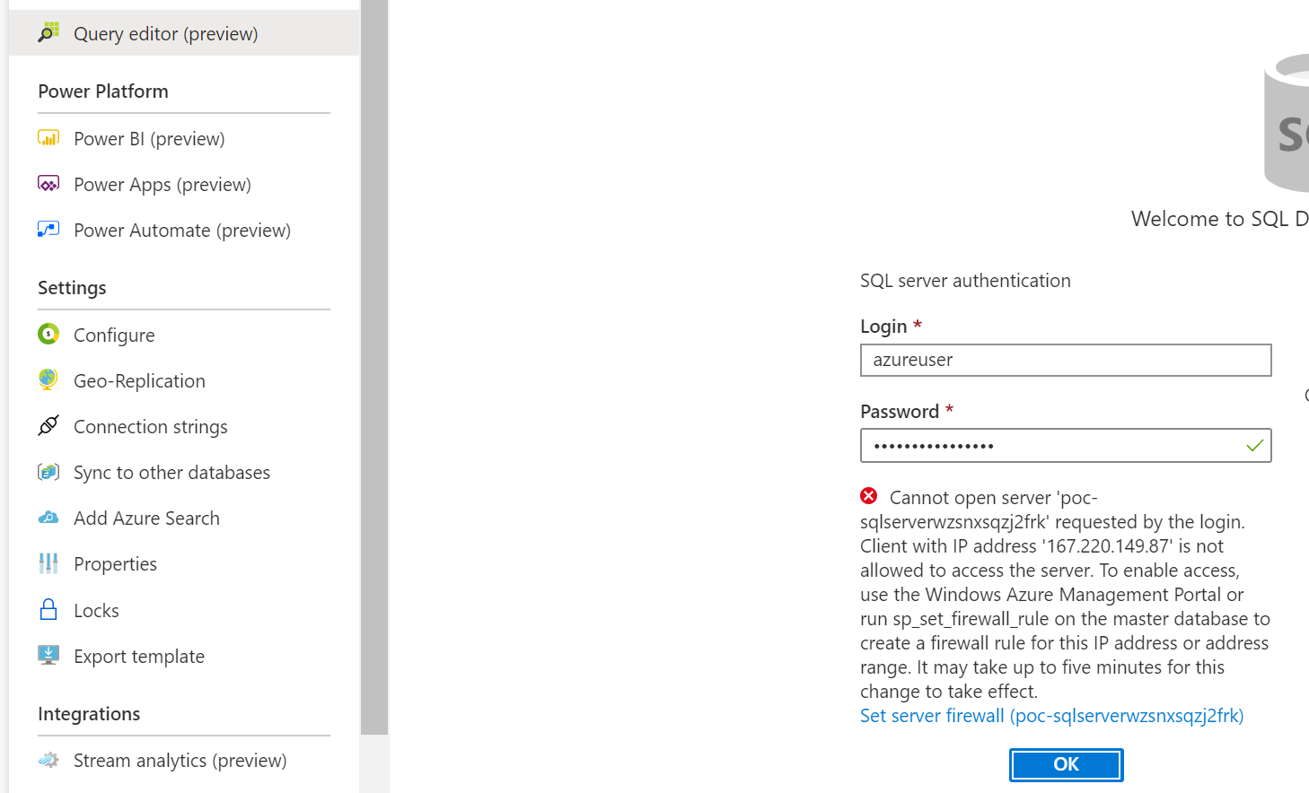 Failed SQL Login