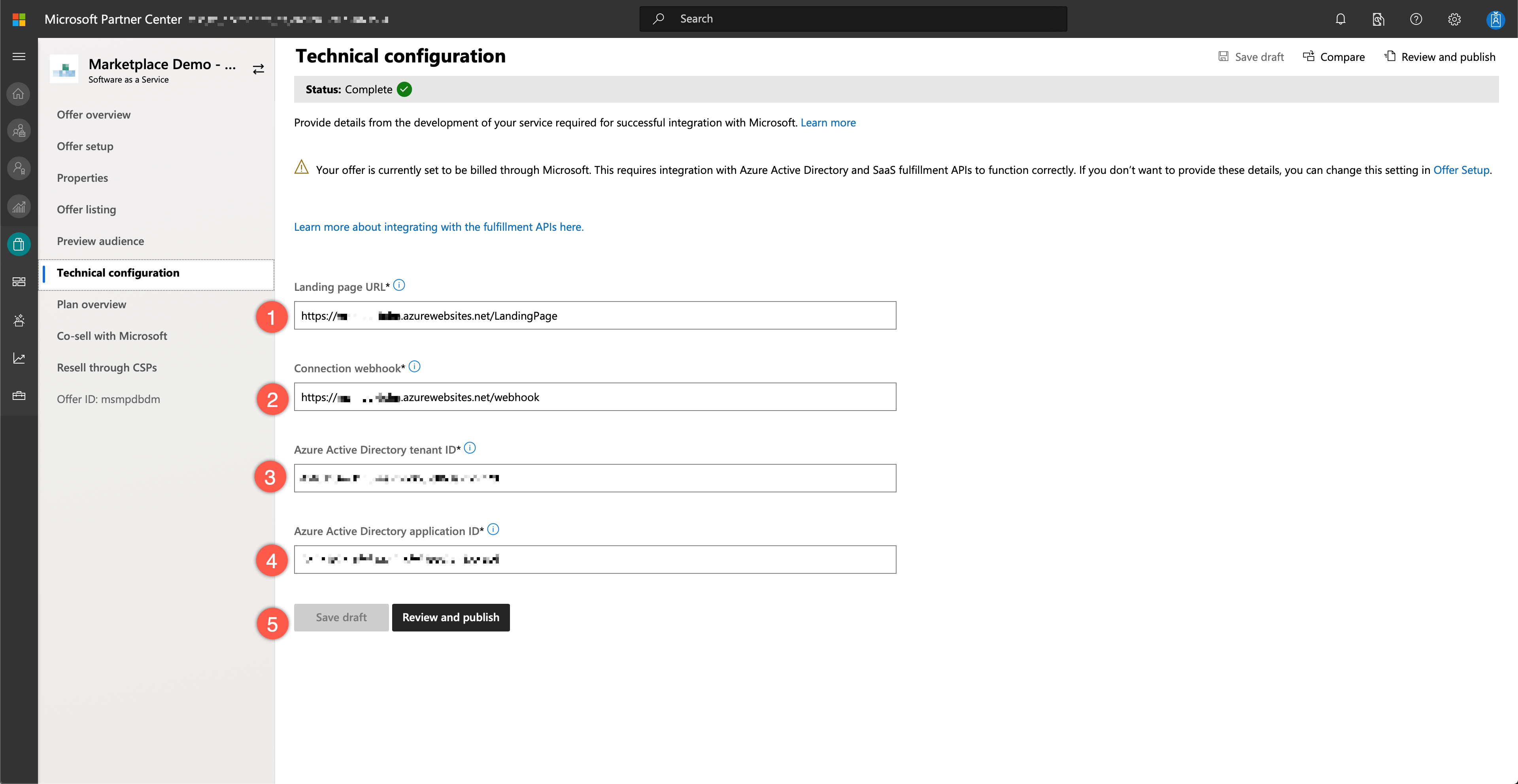 Microsoft Partner Center - Technical Configuration