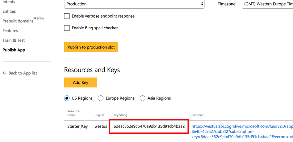 Endpoint API Key