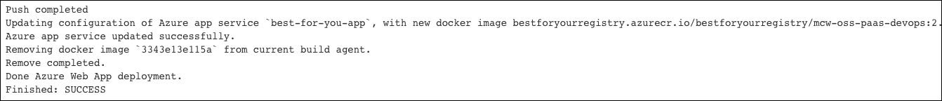 A build and Docker deployment success message is displayed in the console output in Jenkins.