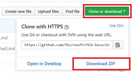 In the GitHub repository window, the Clone or download button and Download Zip link are selected.