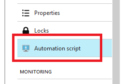 The Automation Script option displays.