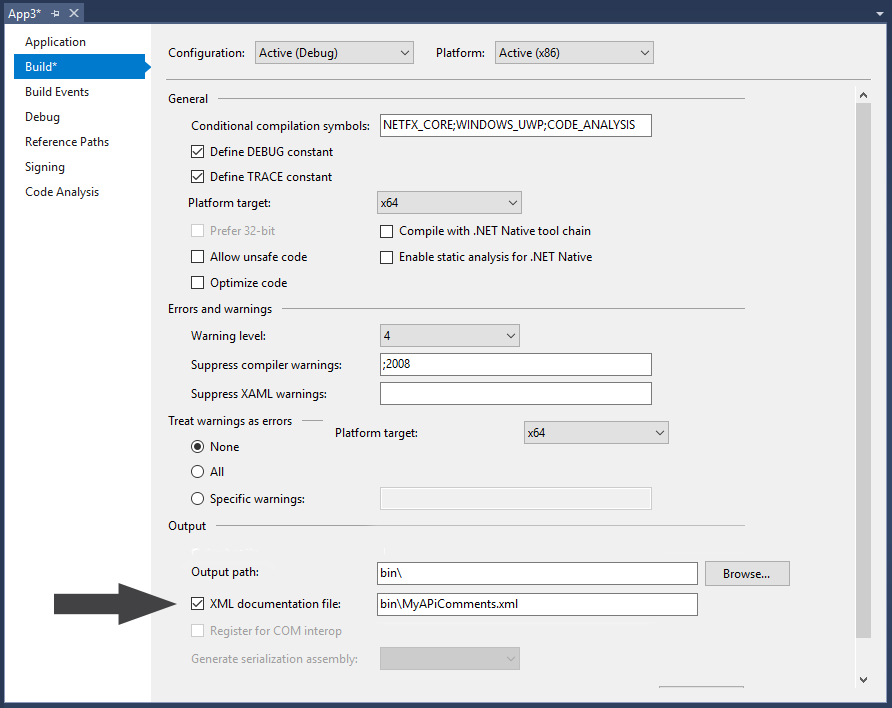 Enable Comment Output