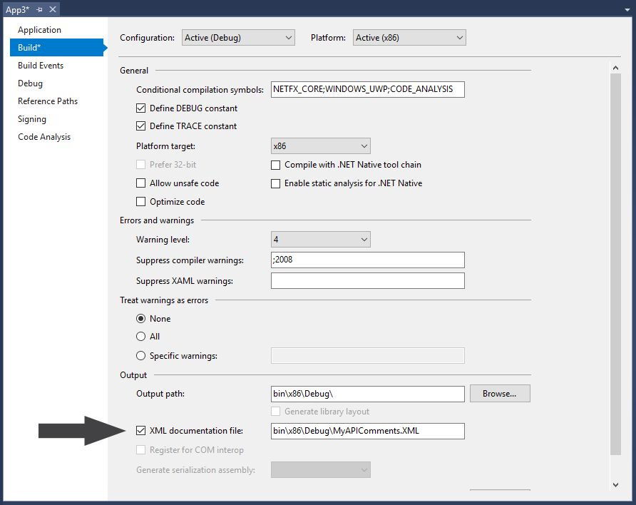 Enable Comment Output