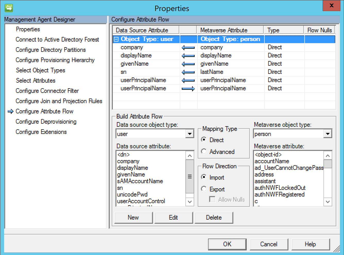 ADMA Attribute Flows