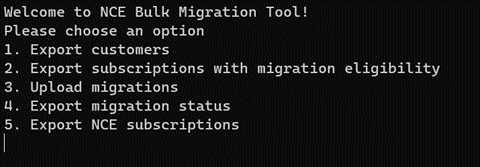 NCE Batch Migration Tool Running