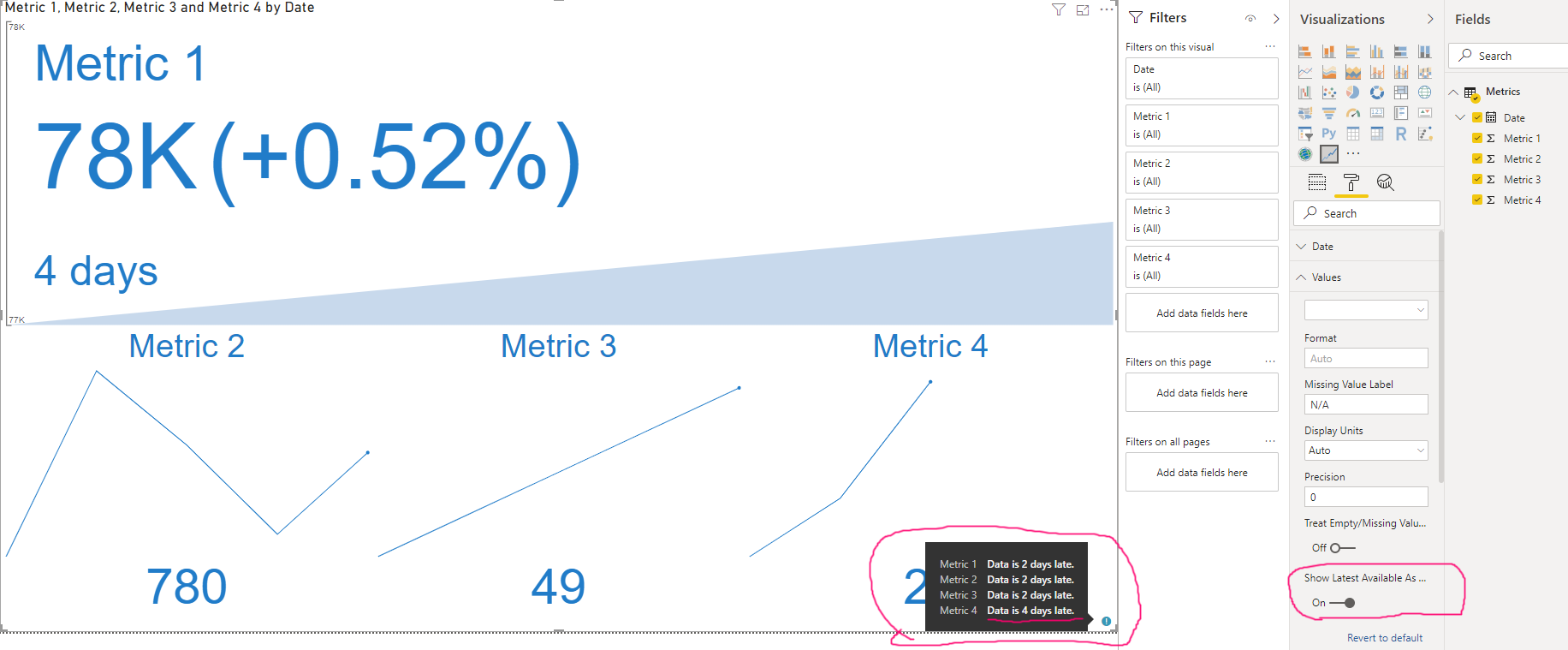 stale data icon showing