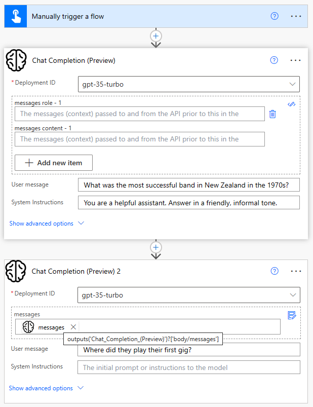 Example of using state in Power Automate Flow