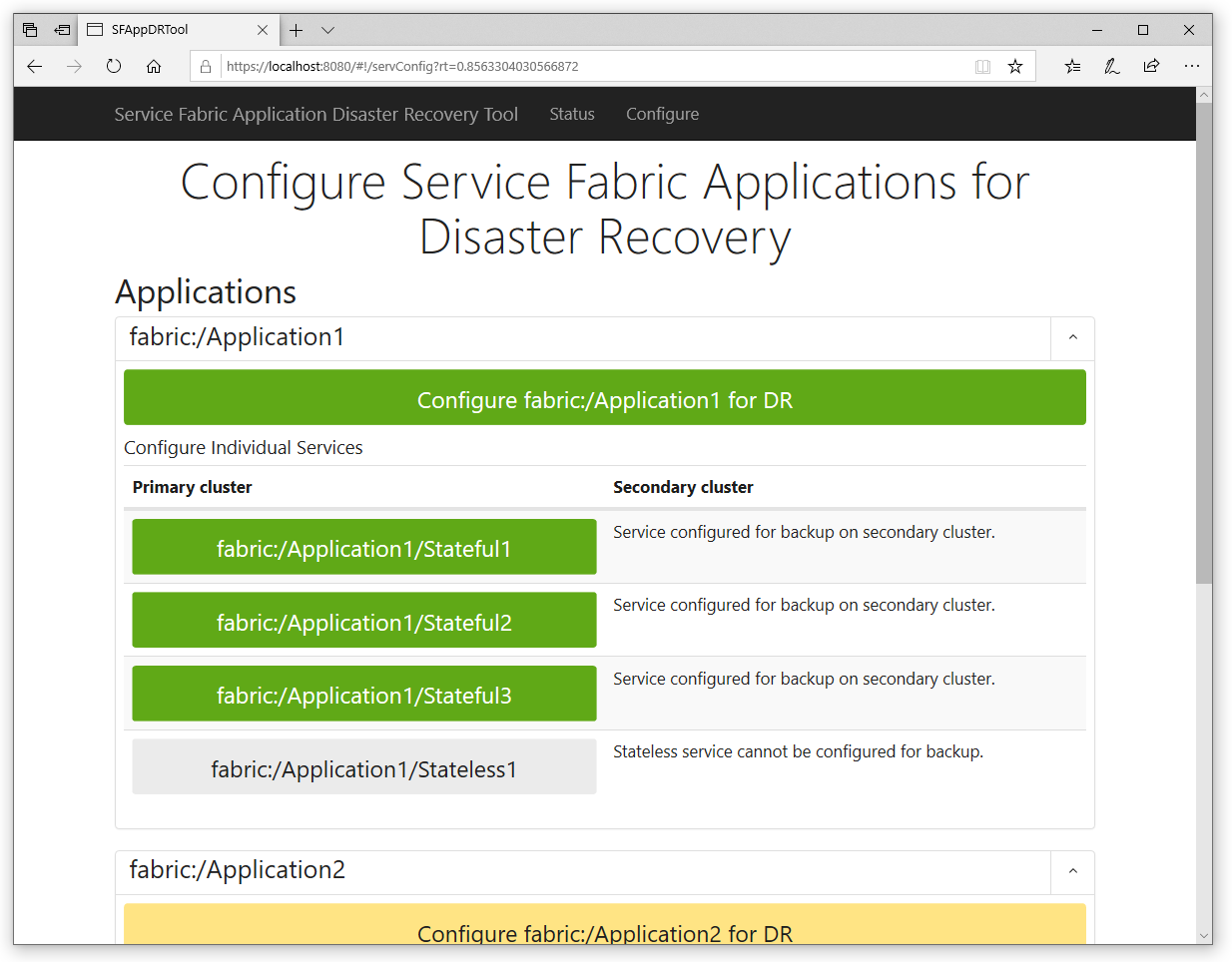 Configure Service Fabric Applications for Disaster Recovery