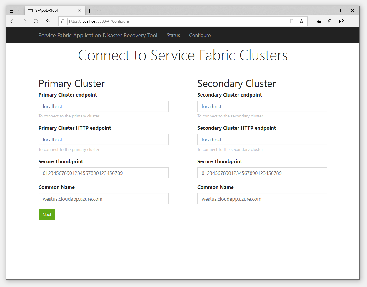 Connect to Service Fabric Clusters