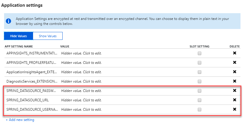 Application Settings