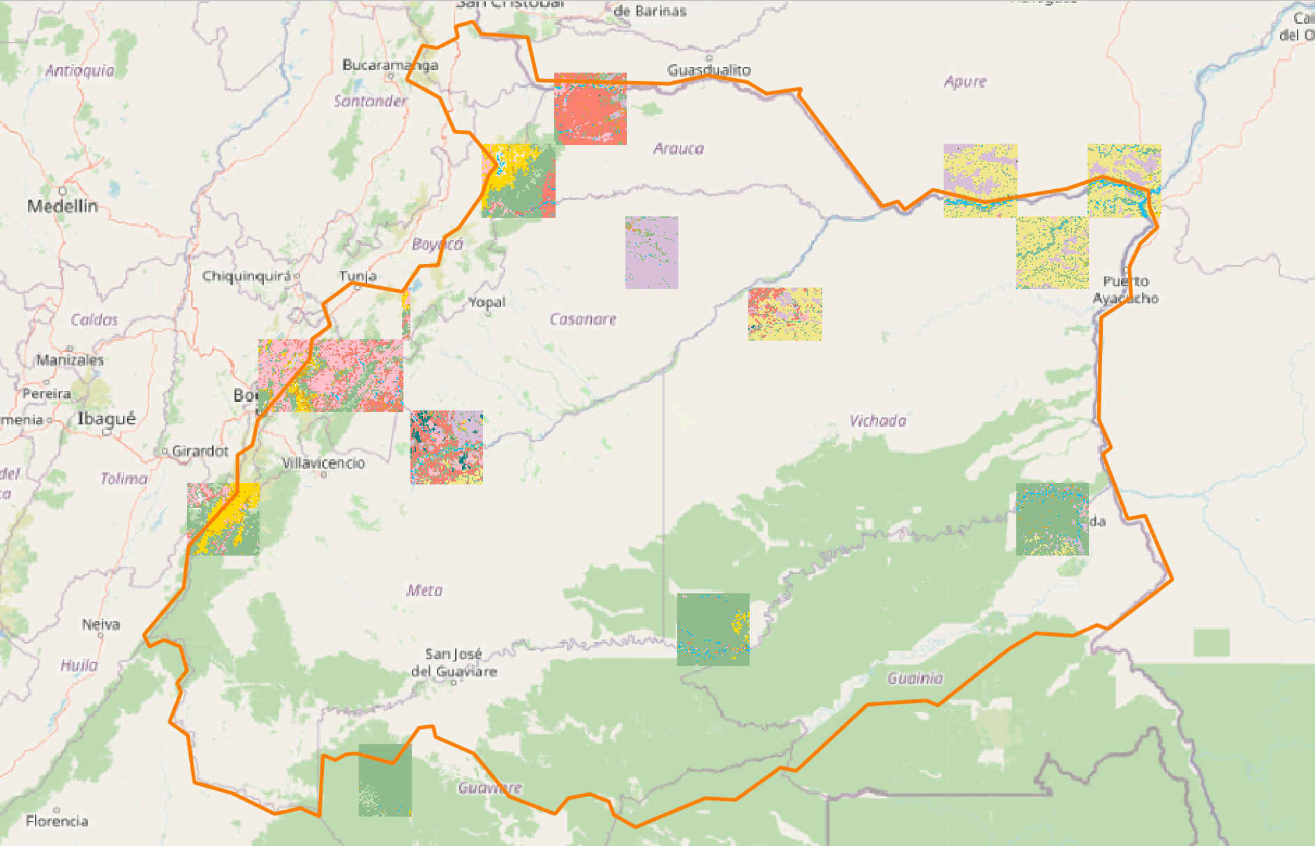 Model predictions on validation tiles from the 2013-2014