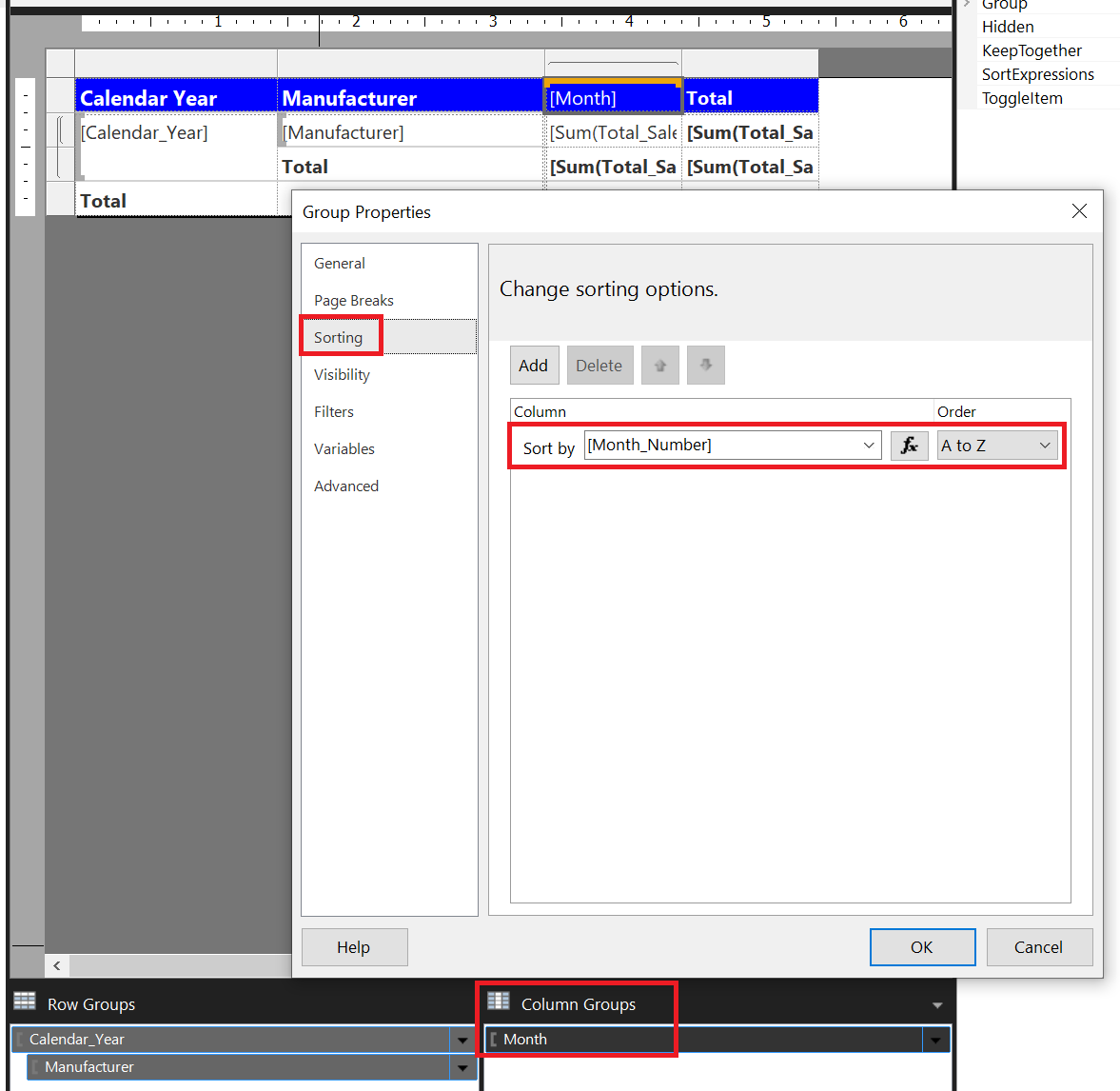 Column Groups