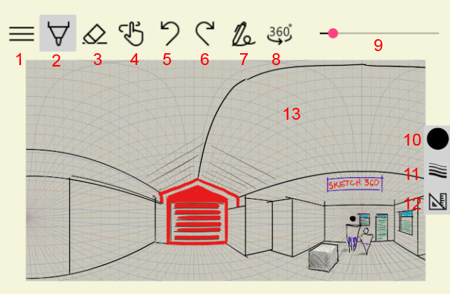 Sketch 360 Benutzeroberflche