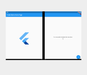 Flutter sample with a dual-screen layout