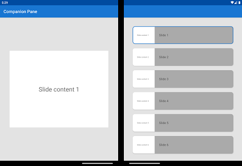 Xamarin.Android Surface Duo Companion view sample screenshot