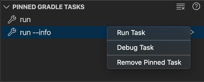 Unpin a Gradle Task