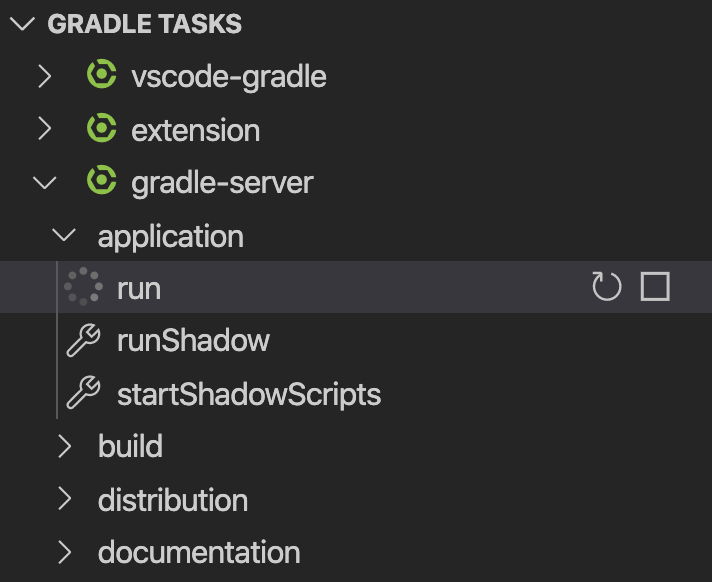 Gradle Tasks Running