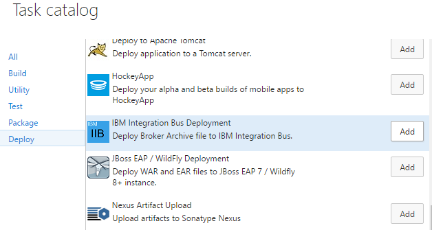 IBM Integration Bus Deployment Task