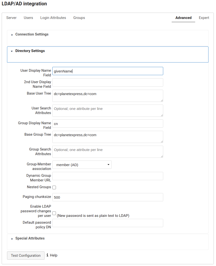 ldap in nextcloud - groups