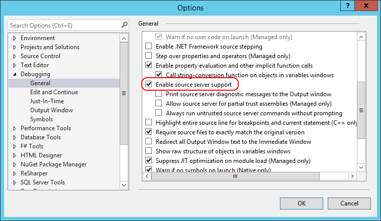 Enabling source server support