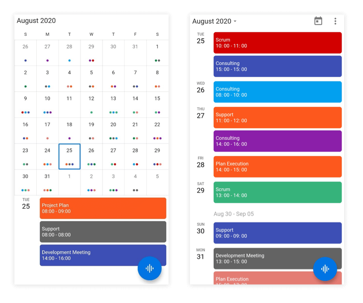 Appointment time format