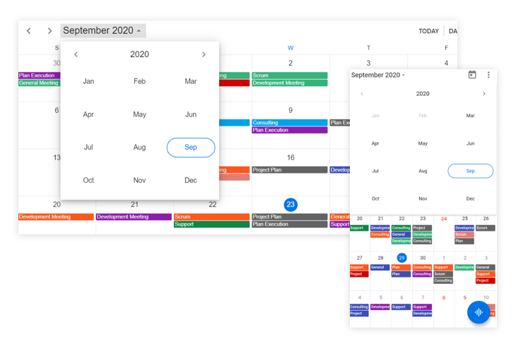 Show date picker