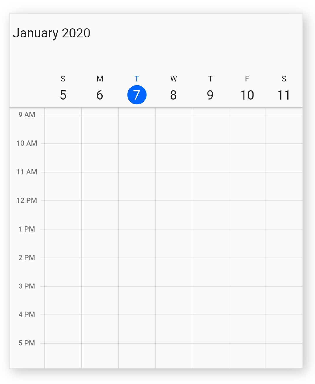 Customize header height in calendar