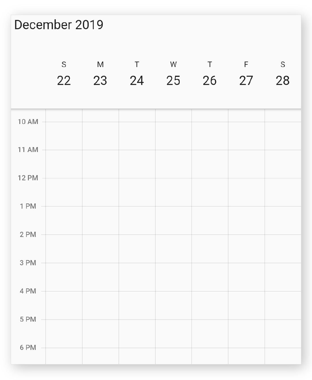 Customize view header height in calendar