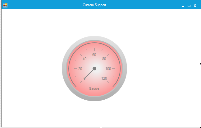 Customized Radial Gauge with gradient background